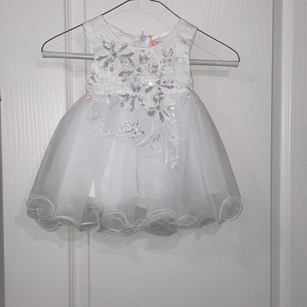 White baby girl  formal dress